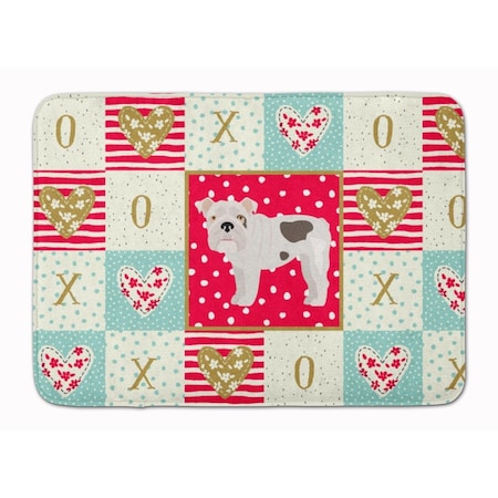 Carolines Treasures 19 x 27 in. English Bulldog No.2 Love Machine Washable Memory Foam Mat CK5831RUG